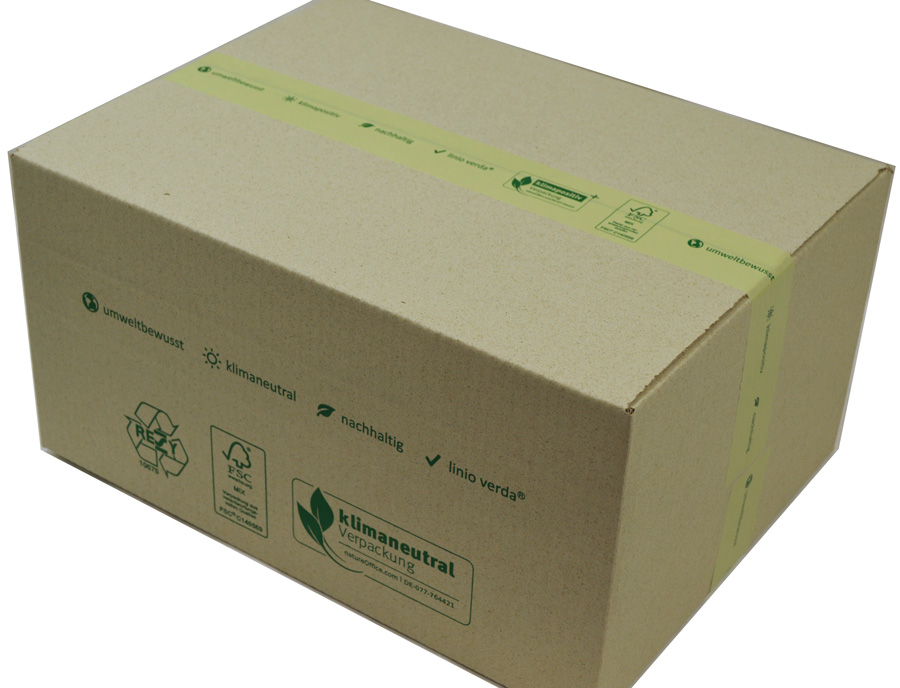 linio verda - Packband - grüner Kartonverschluß